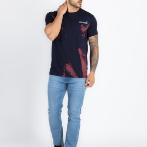 Mens All Over Printed Round Neck T-Shirt