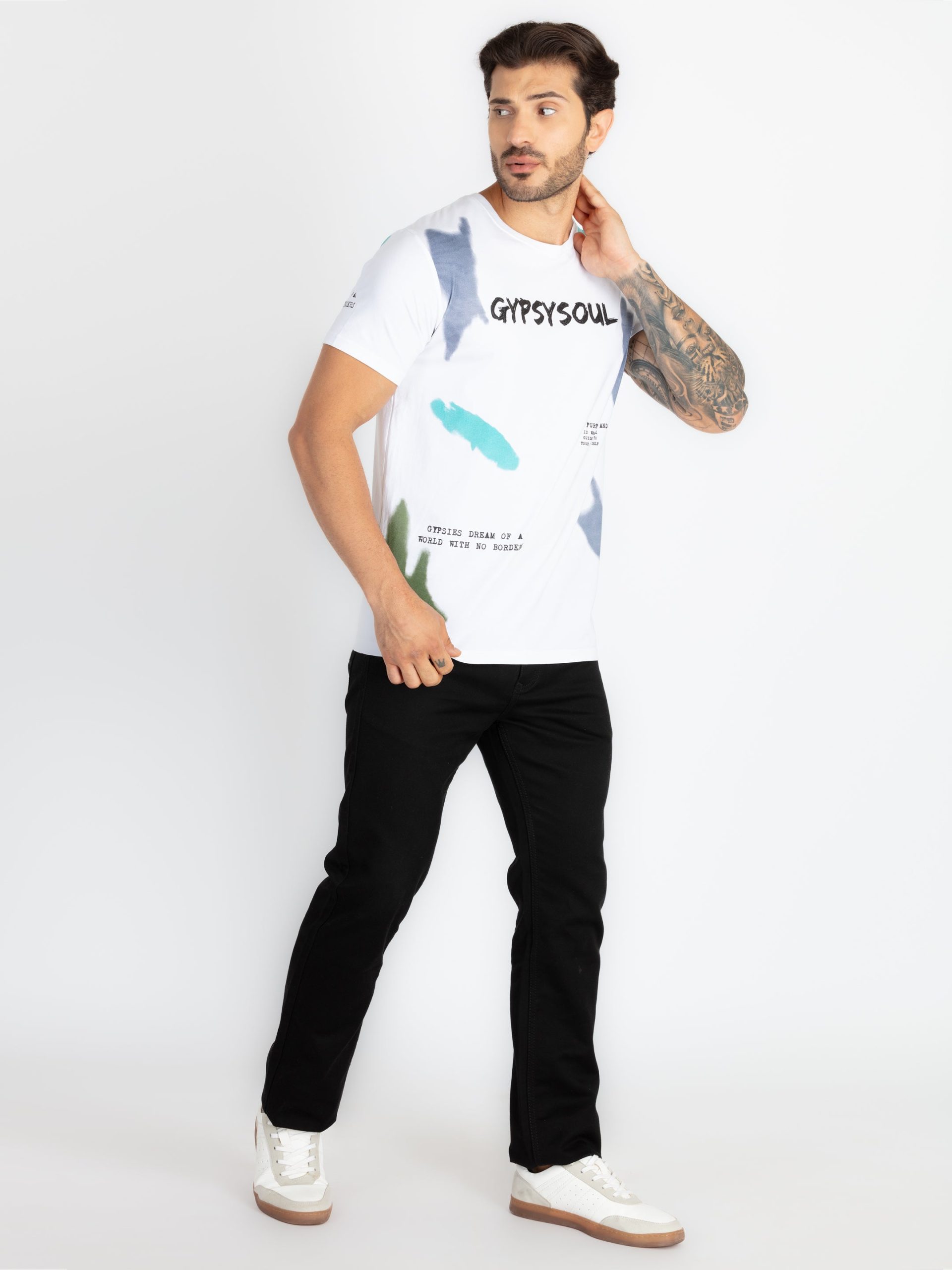 Mens Printed Round Neck T-Shirt