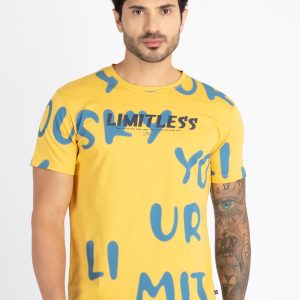 Mens Printed Round Neck T-Shirt
