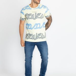 Mens Printed Round Neck T-Shirt