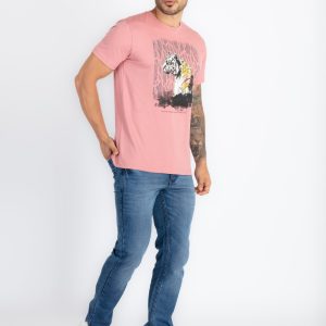 Mens Printed Round Neck T-Shirt