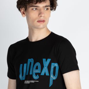 Mens Front Printed Round Neck T-Shirt
