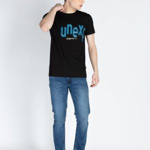 Mens Front Printed Round Neck T-Shirt