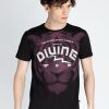 Mens Front Printed Round Neck T-Shirt
