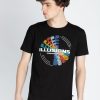 Mens Front Printed Round Neck T-Shirt