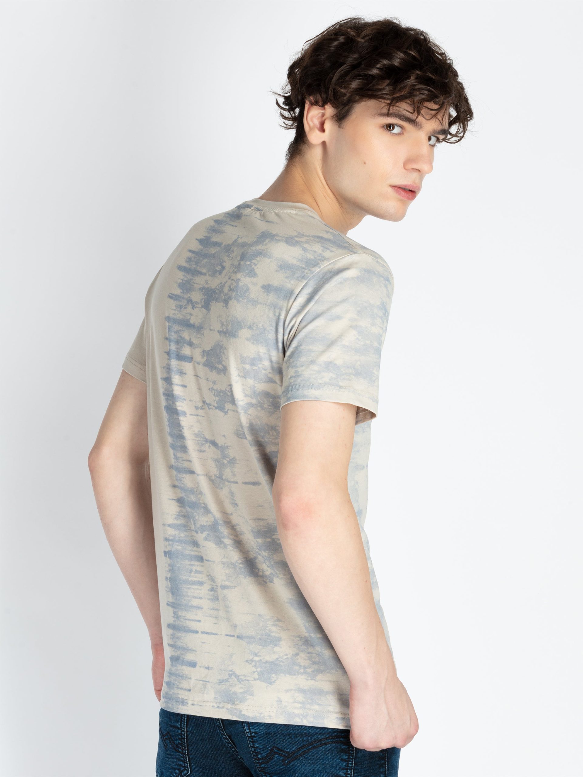 Mens All Over Printed Round Neck T-Shirt