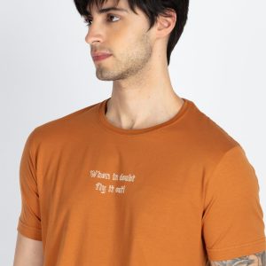 Mens Front & Back Print Round Neck T-Shirt