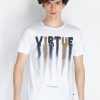 Mens Front Printed Round Neck T-Shirt