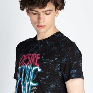 Mens All Over Printed Round Neck T-Shirt
