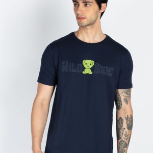 Mens Front & Back Printed Round Neck T-Shirt