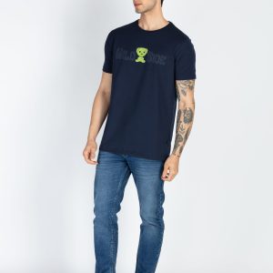 Mens Front & Back Printed Round Neck T-Shirt