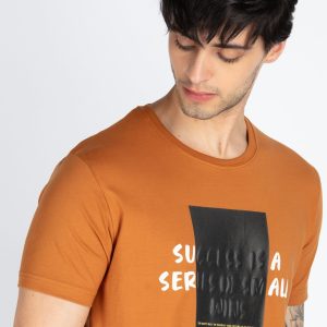 Mens Printed Round Neck T-Shirt