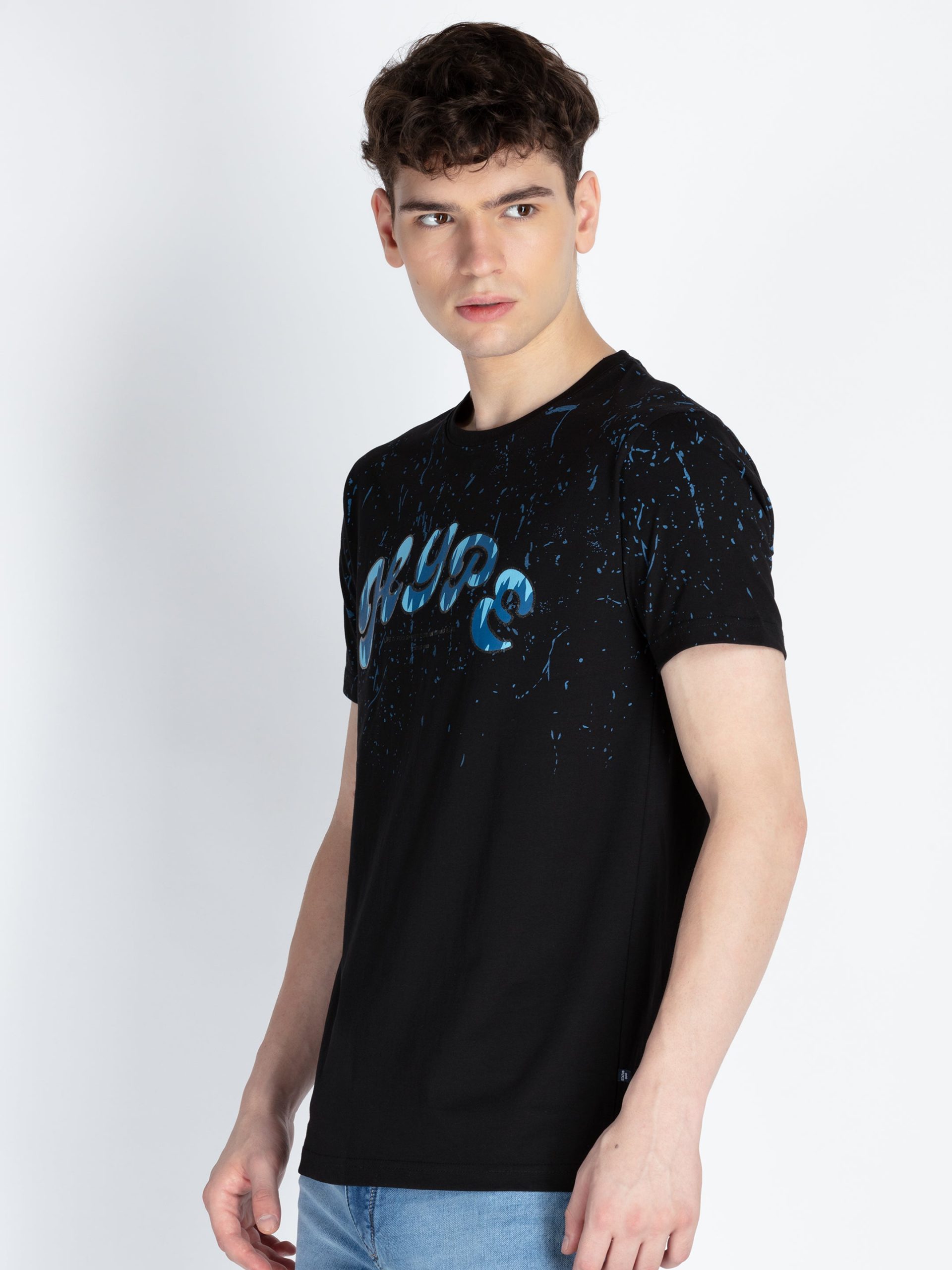 Mens All Over Printed Round Neck T-Shirt