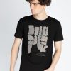Mens Front Printed Round Neck T-Shirt