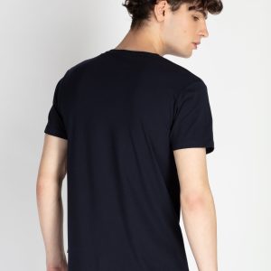 Mens Front Printed Round Neck T-Shirt
