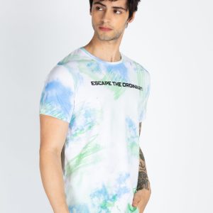 Mens All Over Printed Round Neck T-Shirt