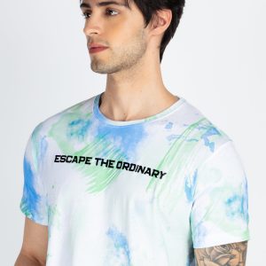 Mens All Over Printed Round Neck T-Shirt
