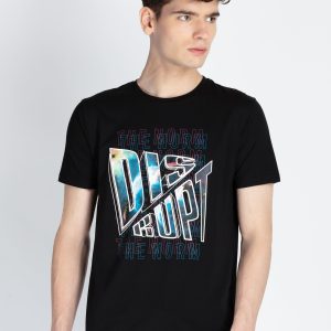 Mens Printed Round Neck T-Shirt