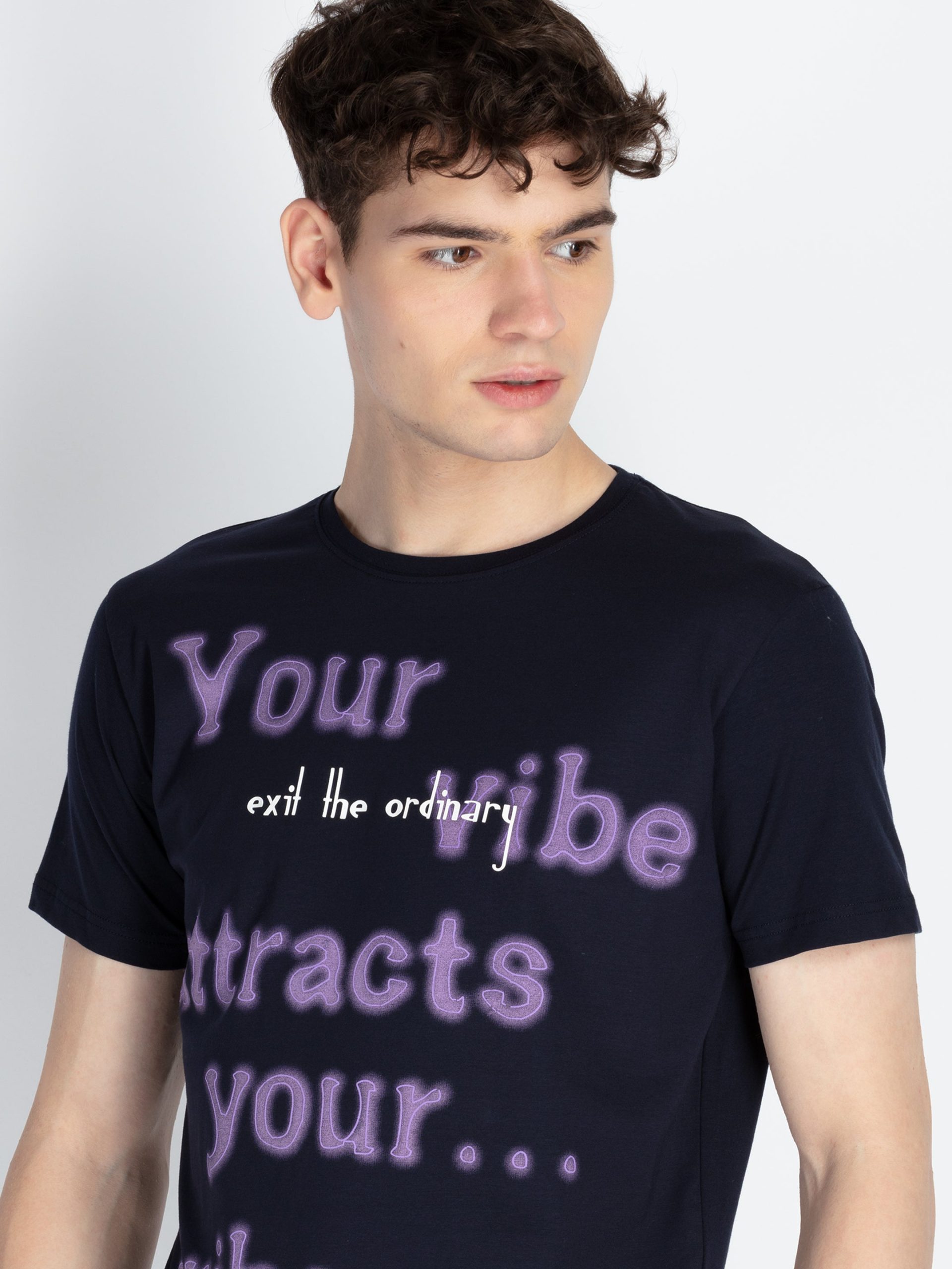 Mens Printed Round Neck T-Shirt