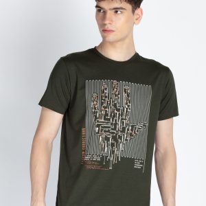 Mens Printed Round Neck T-Shirt