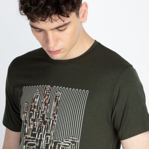 Mens Printed Round Neck T-Shirt