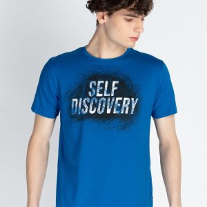 Mens Front Printed Round Neck T-Shirt