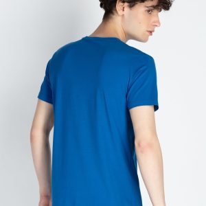 Mens Front Printed Round Neck T-Shirt