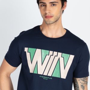 Mens Printed Round Neck T-Shirt