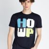 Mens Front Printed Round Neck T-Shirt