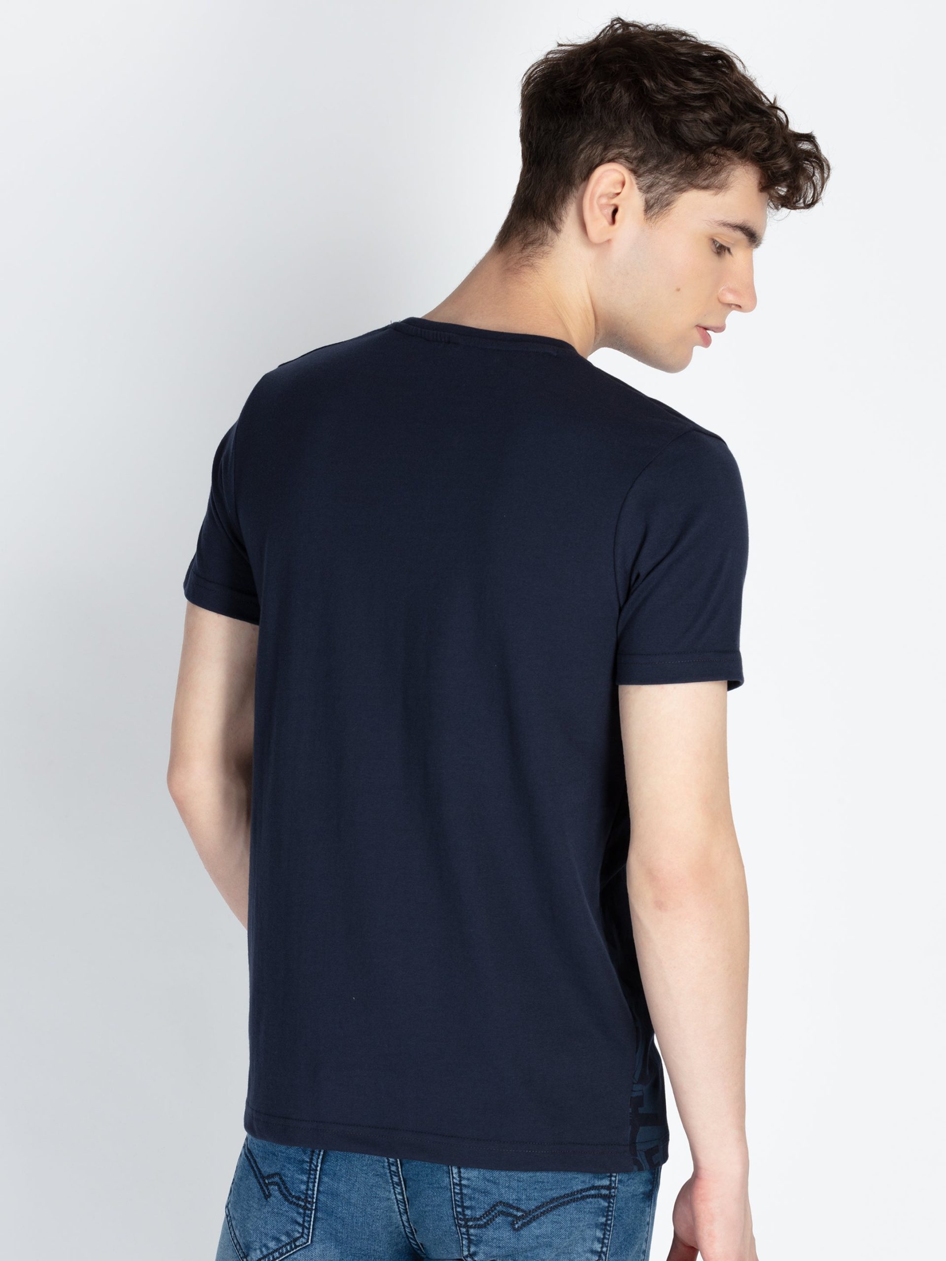 Mens Printed Round Neck T-Shirt