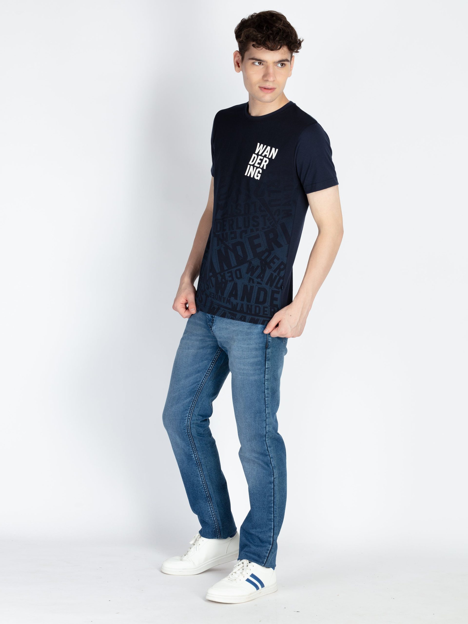 Mens Printed Round Neck T-Shirt
