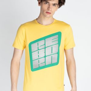Mens Front Printed Round Neck T-Shirt