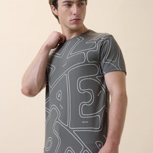 Status Quo Men'S Printed Round Neck Half Sleeves Regular Fit T-Shirt