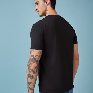 Status Quo Men'S Typography Printed Round Neck Short Sleeves Regular Fit Tshirt