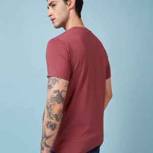 Mens Chest Printed Round Neck Tshirt