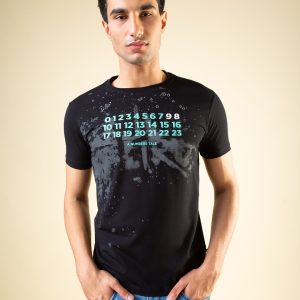 Status Quo Men'S Chest Typography Printed Round Neck Half Sleeves Regular Fit Tshirt