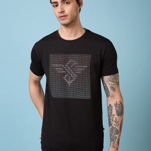 Status Quo Men'S Typography Printed Round Neck Short Sleeves Regular Fit Tshirt