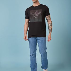 Status Quo Men'S Typography Printed Round Neck Short Sleeves Regular Fit Tshirt