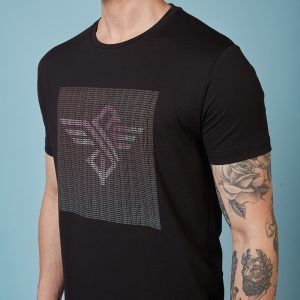 Status Quo Men'S Typography Printed Round Neck Short Sleeves Regular Fit Tshirt