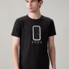 Status Quo Men'S Chest Graphic Printed Round Neck Half Sleeve T-Shirt