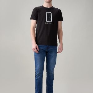 Status Quo Men'S Chest Graphic Printed Round Neck Half Sleeve T-Shirt
