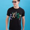 Status Quo Men'S Printed Round Neck Half Sleeves Regular Fit Tshirt