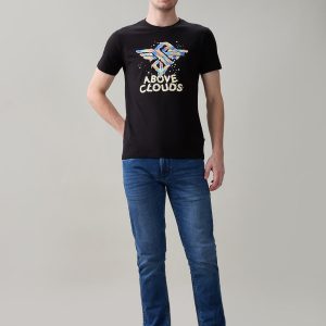Status Quo Men'S Cotton Half Sleeves T-Shirt With Bold Graphic & Typography Print