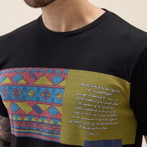 Men'S Printed Round Neck Half Sleeves Regular Fit Tshirt