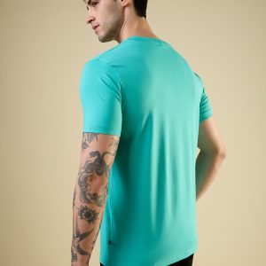 Mens Full-Front Graphic Printed Half Sleeves Regular Fit T-Shirt