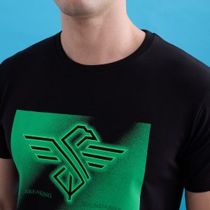 Status Quo Men'S Graphic Printed Round Neck Half Sleeves Regular Fit Tshirt