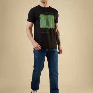 Status Quo Men'S Full-Front Graphic Printed Round Neck Half Sleeves Regular Fit Tshirt