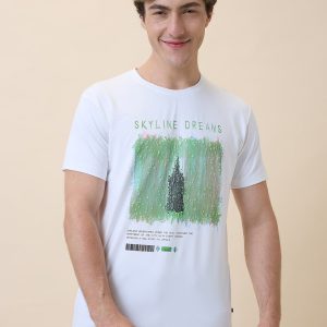 Status Quo Men'S Full-Front Graphic Printed Round Neck Half Sleeves Regular Fit Tshirt