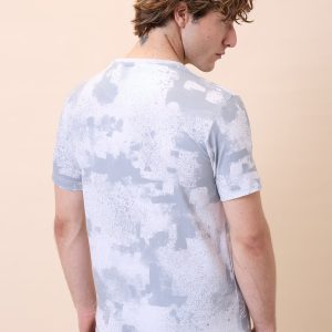 Status Quo Mens All-Over Typography Round Neck Half Sleeves Regular Fit T-Shirt