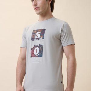 Status Quo Men'S Printed Round Neck Half Sleeves Regular Fit T-Shirt